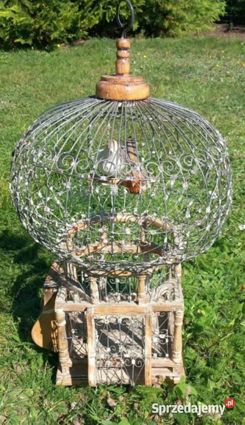 Unikalna zabytkowa klatka ptaków w stylu