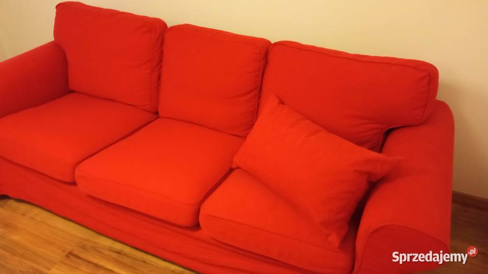 Kanapa trzyosobowa czerwona IKEA śląskie Orzesze