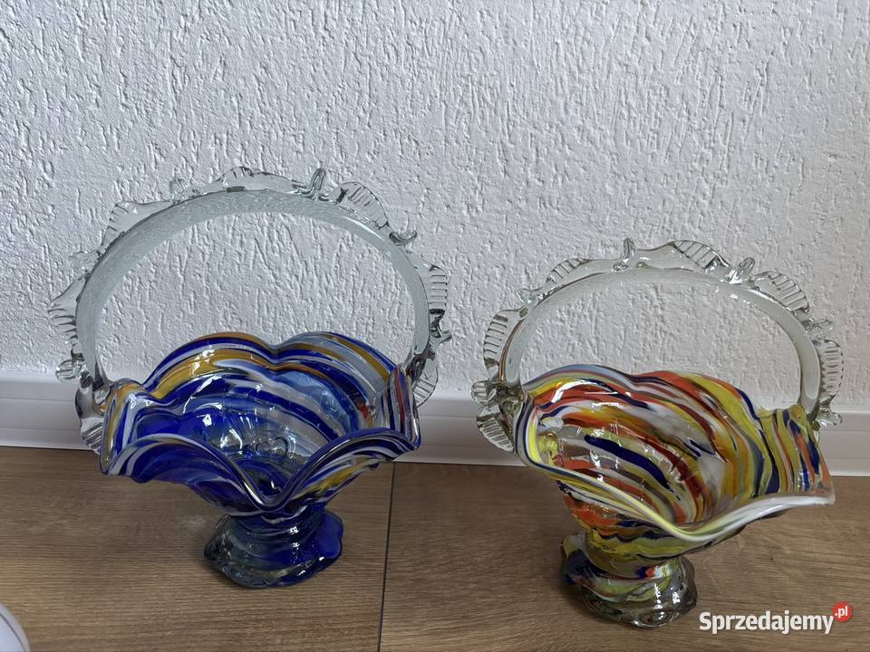 Szkło kolorowe PRL Porcelana i szkło Woźniki