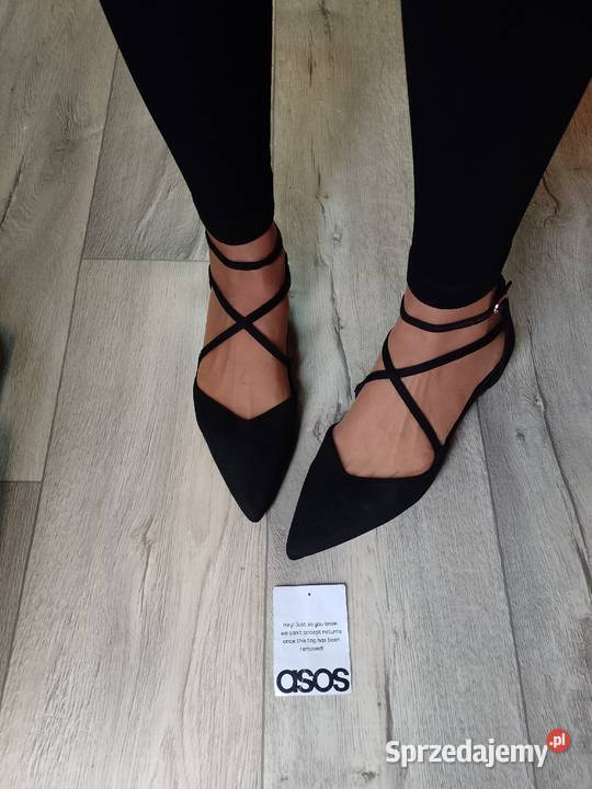 40 ASOS Design Czarne baleriny wieczorowe z Kraków