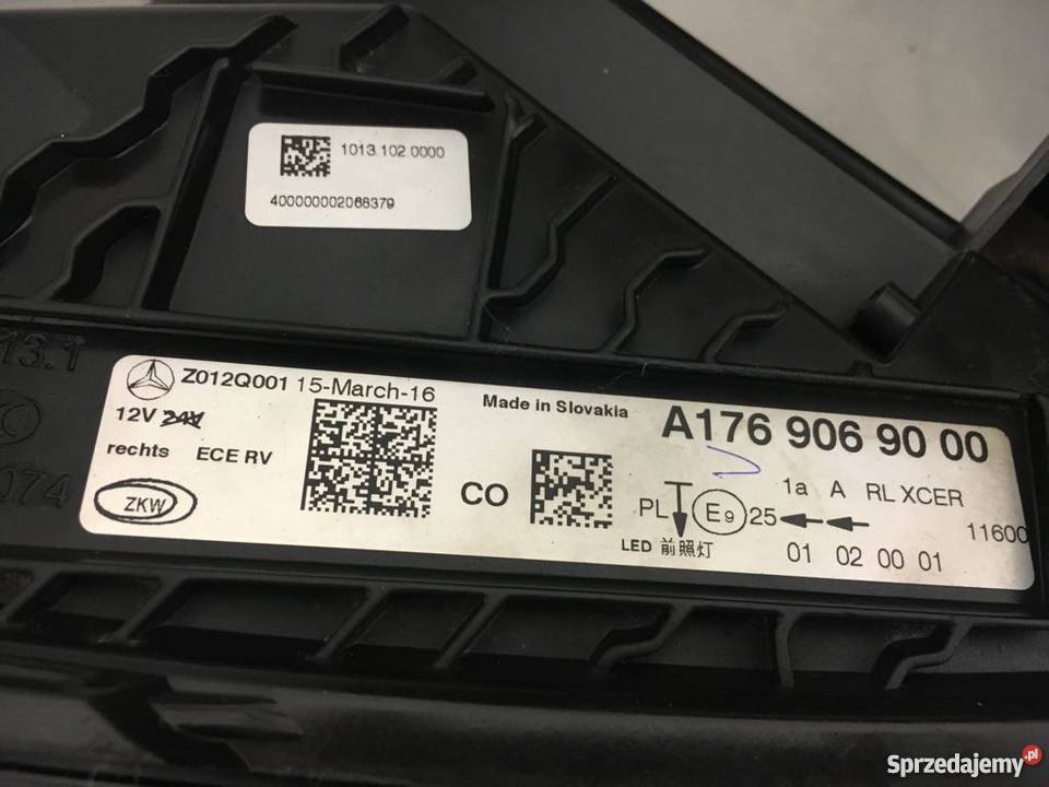 MERCEDES A KLASA 176 LIFT W176 A1769068900 FV osobowe Lubsko