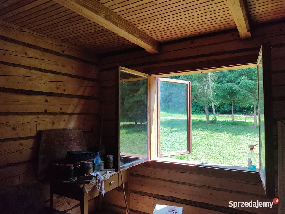 dom drewniany omszony Domy podkarpackie Huta Poręby