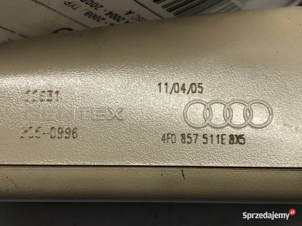 LUSTERKO WEWNĘTRZNE AUDI A4 B7 4F0857511E osobowe