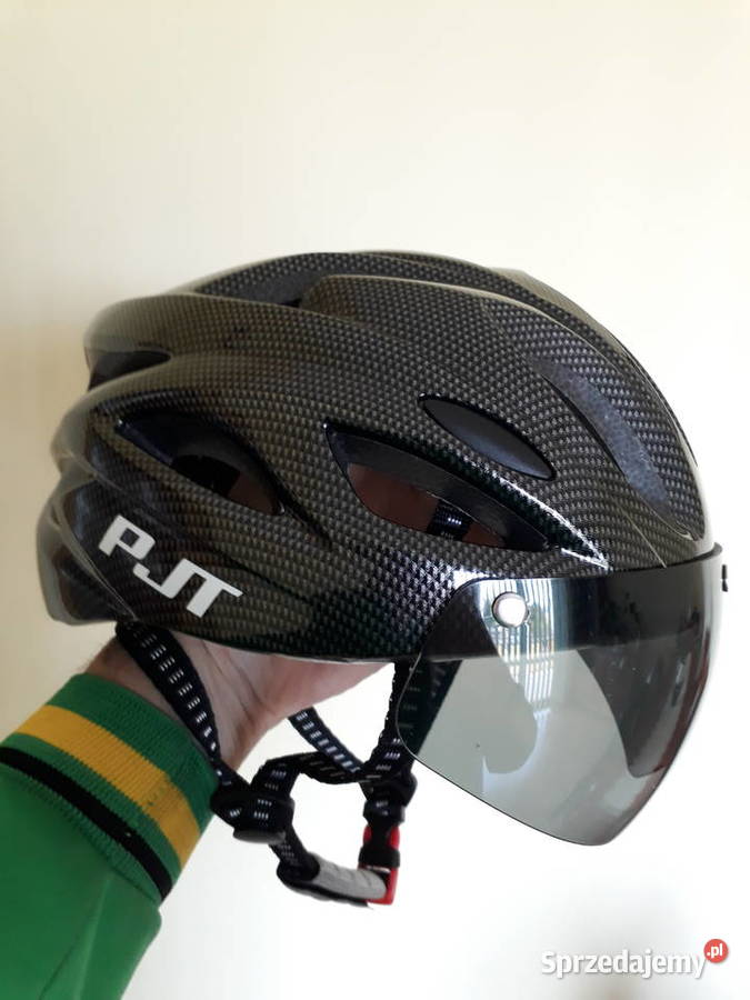 Kask rowerowy z szybką damski męski nowy Sokółka