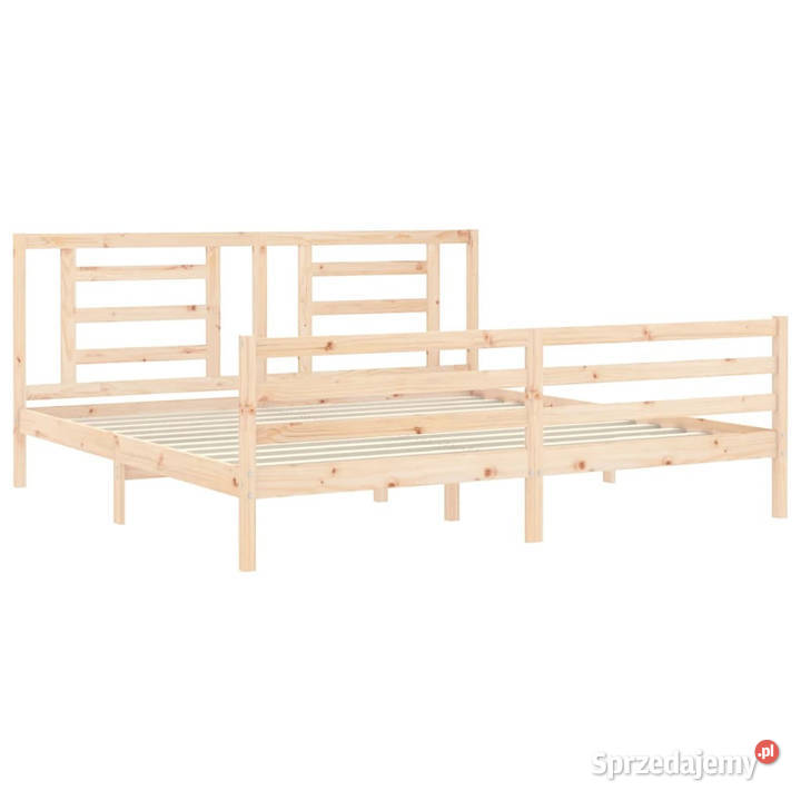 Rama łóżka z wezgłowiem lite drewno 200x200 Warszawa