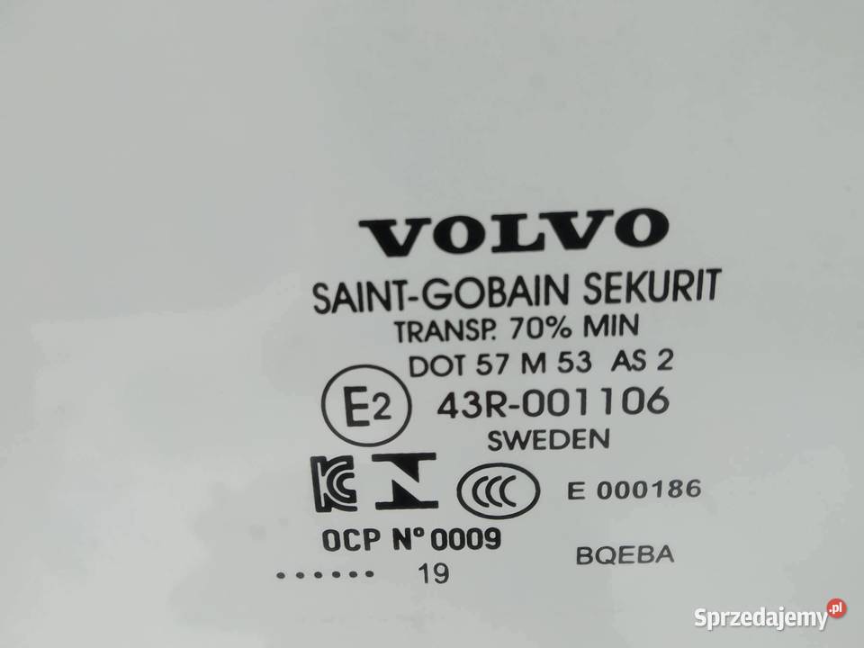 SZYBA DRZWI LEWY PRZÓD Volvo XC 90 II 2015 świętokrzyskie