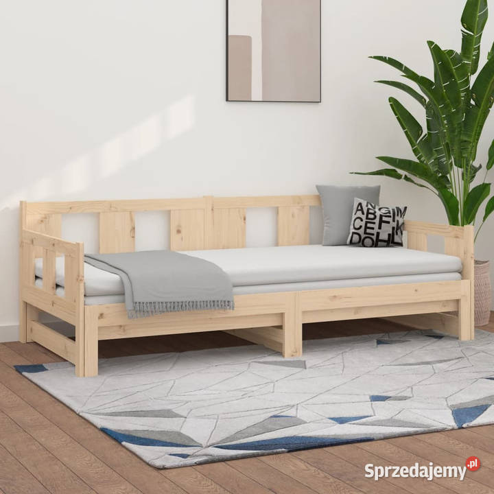 Łóżko rozsuwane lite drewno sosnowe 2x90x200 mazowieckie