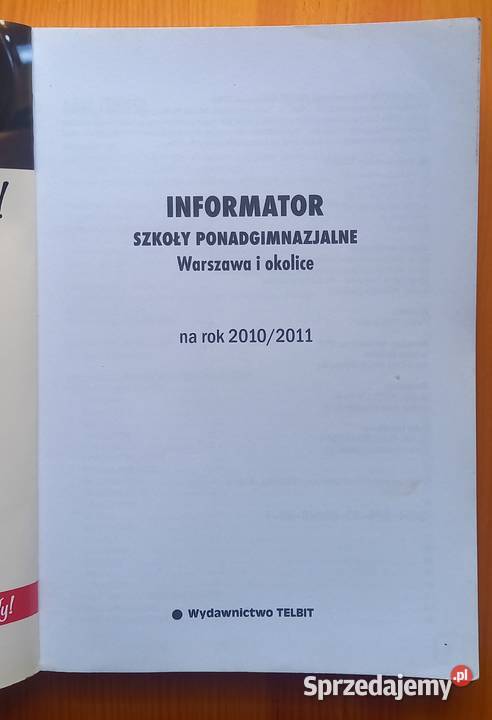 Informator Szkoły Ponadgimnazjalne 20102011 Małkinia Górna