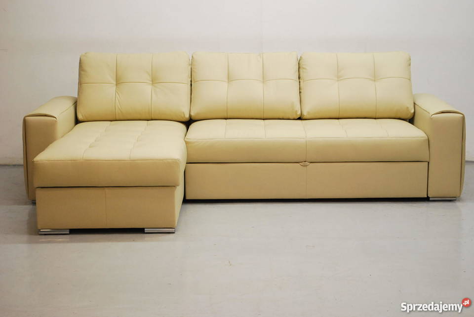 beżowy SKÓRA NATURALNA NAROŻNIK Z FSPANIA 10006 Poznań