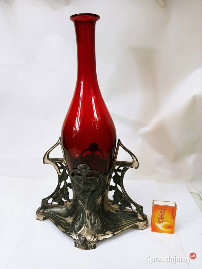 WMF Geislingen Wazon 358 Posrebrzany Szkło