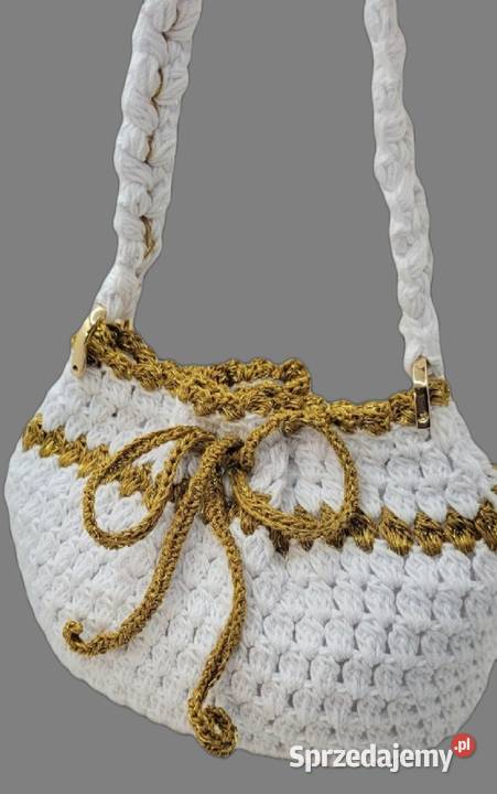 Torebka woreczek z kordonkahandmade małopolskie Krzywaczka