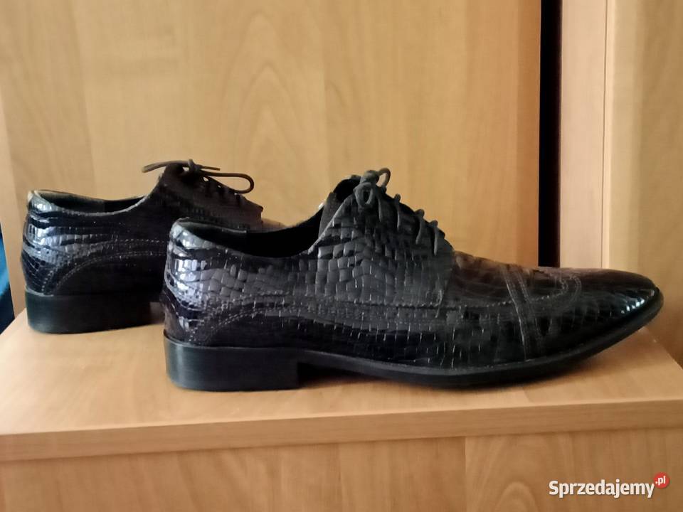 Półbuty włoskie skórzanelakierowane Łódź