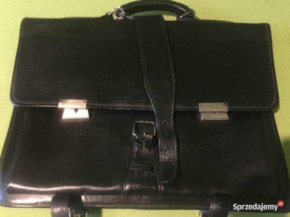 teczka męska skórzana czarna Pozostałe Łódź