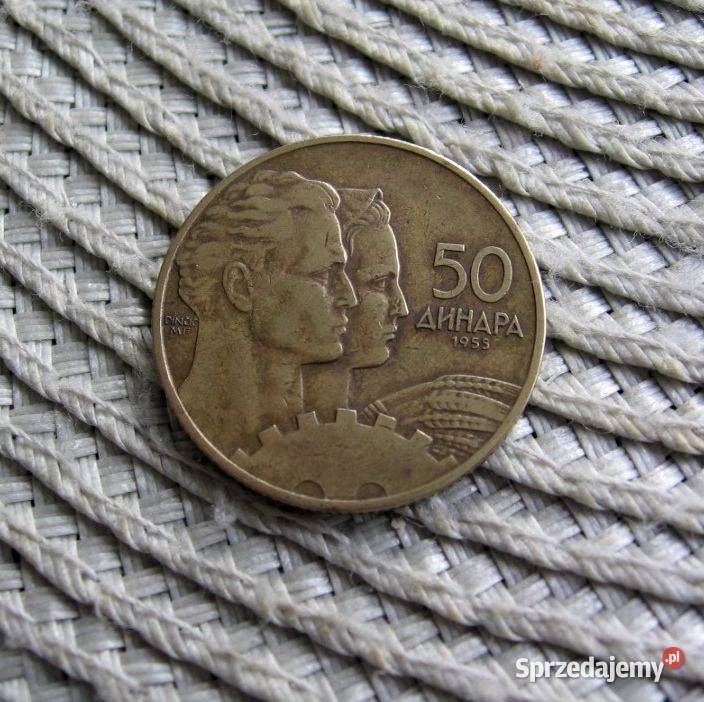Jugosławia 50 Dinarów 1955r Numizmatyka wielkopolskie Kalisz