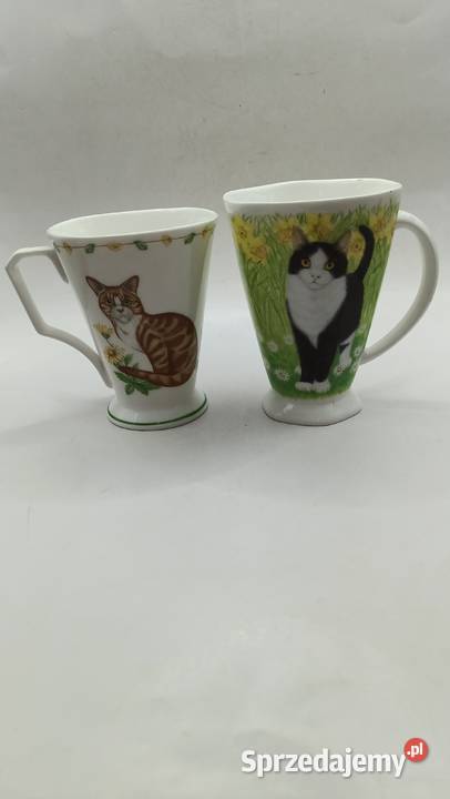 Dwa kubki z serii St Michael koty porcelana