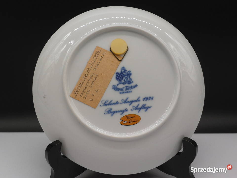 Porcelanowy Talerz Royal Tettau Bożonarodzeniowy Raszków