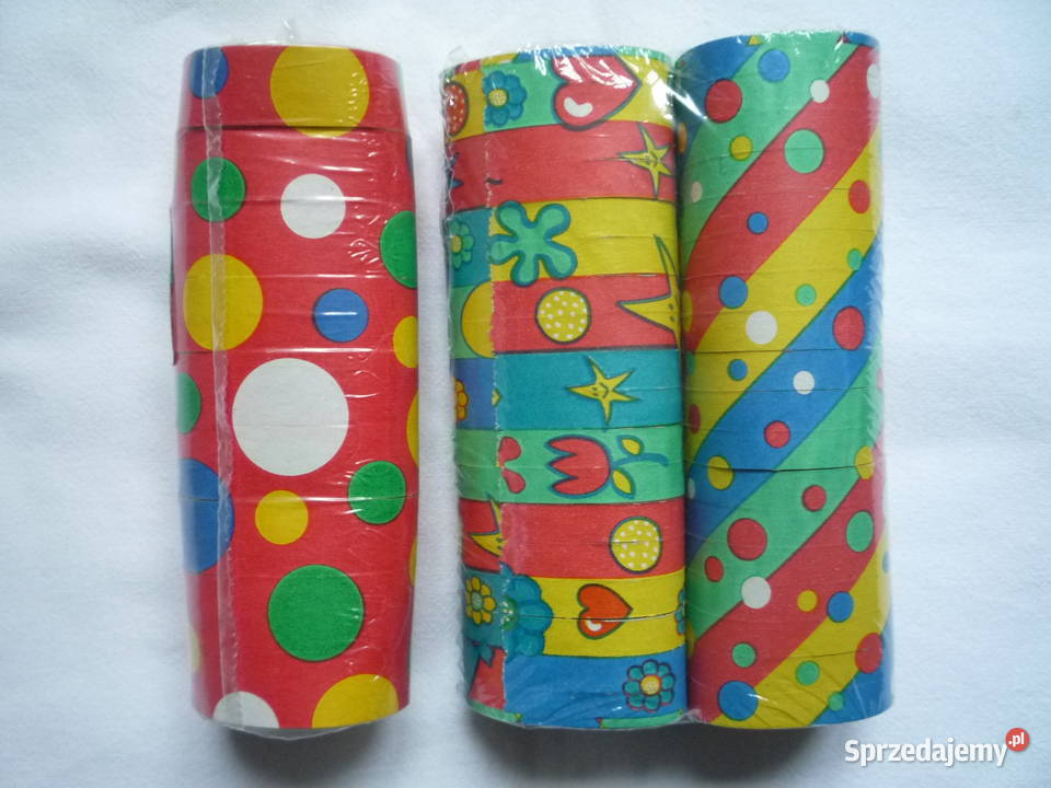 3 sztuki serpentyny papierowe kolorowe Urodziny Dla Dziecka zachodniopomorskie Szczecin