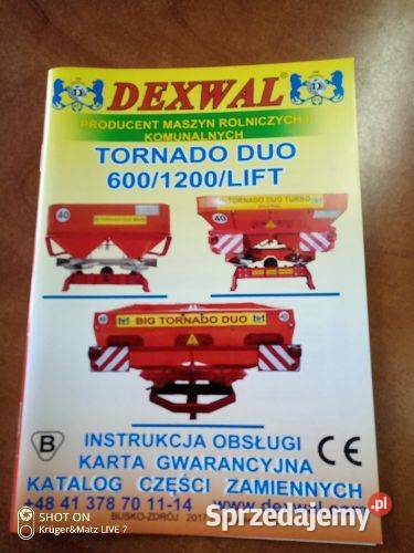 Rozsiewacz nawozu DEXWAL Trnado DUO 800 łódzkie Opoczno