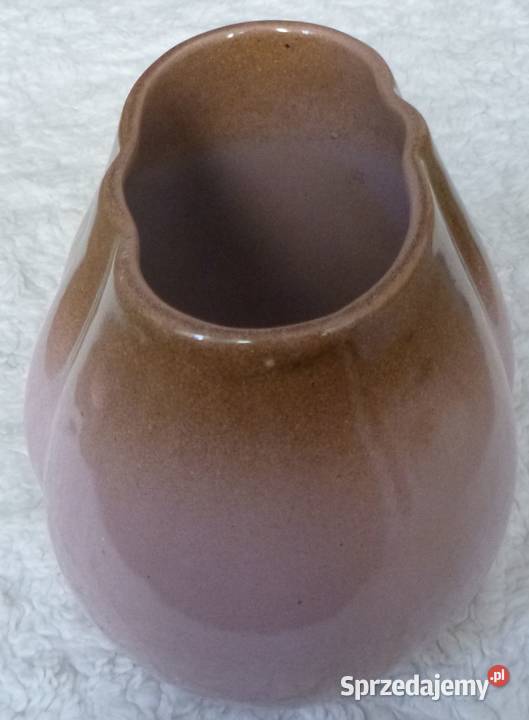 Ceramiczny owalny wazon wys 15 Ceramika i szkło