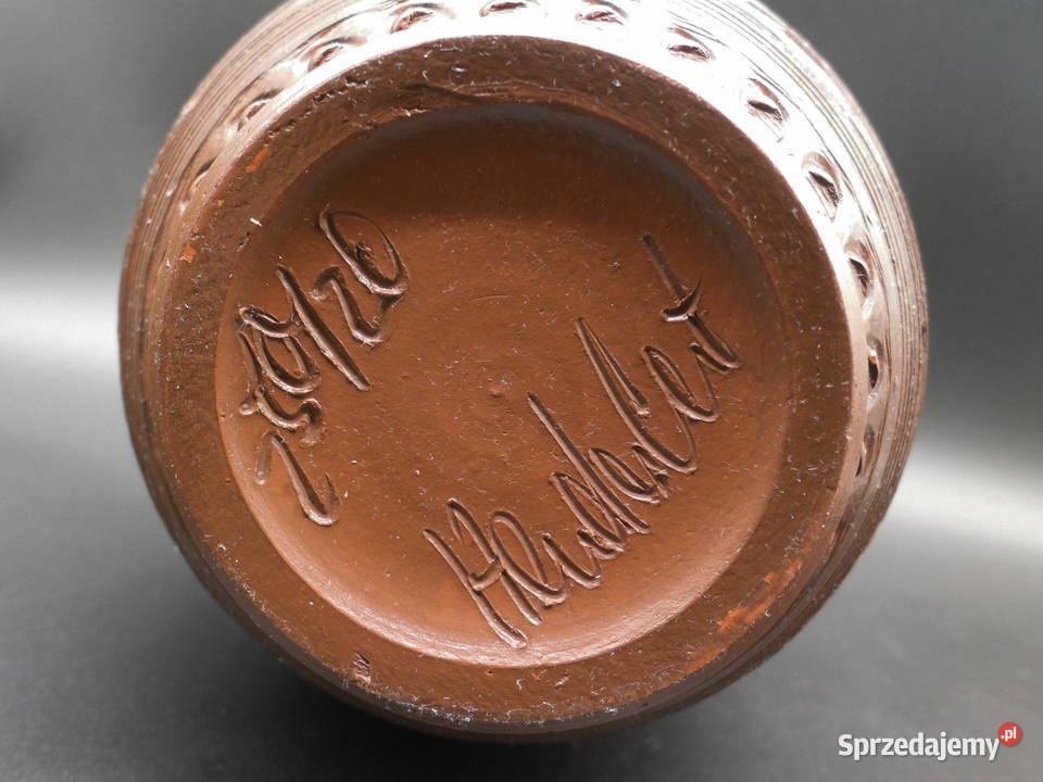 Staryceramiczny dzban z sygnaturą Porcelana i szkło Raszków