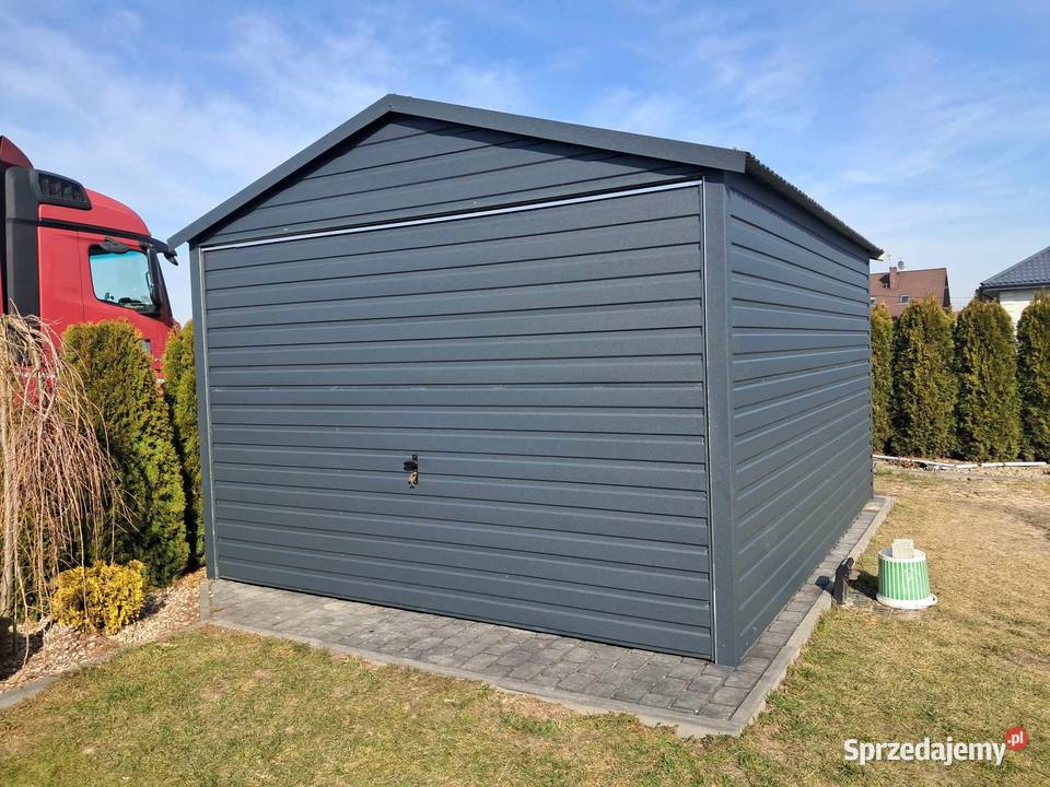 Garaż blaszany 3x5 WZMOCNIONY PROFILAMI W OCYNKU Szczecinek