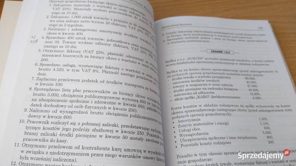 Zbiór zadań z podstaw rachunkowości ujęcie pomorskie Gdańsk