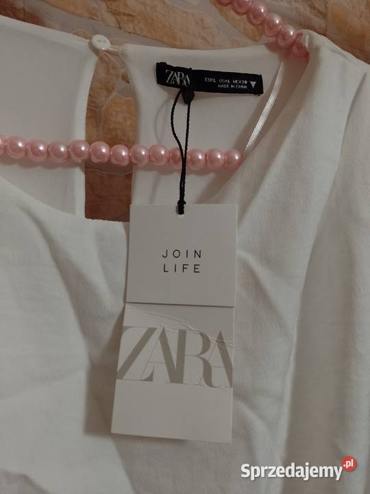 40L ZARA Biała letnia sukienka z Madrytu NOWA Zara Kraków