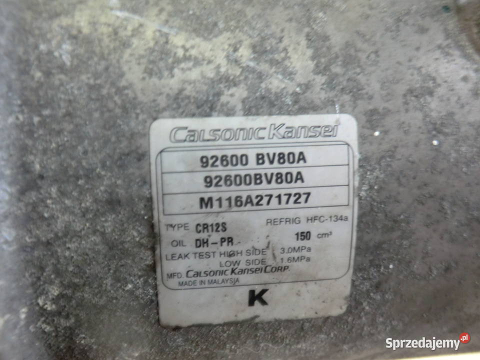 Nissan Juke 12 DIG Sprężarka klimatyzacji małopolskie Krzeszowice