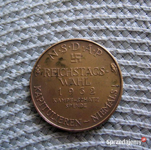 Medal Wybory do Raichstagu 1932r Kalisz
