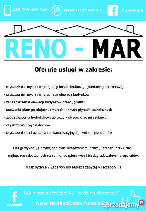 Czyszczenie mycie impregnacja kostki brukowej