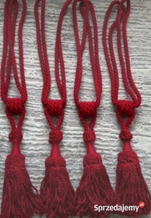 Pompony do podwieszania zasłon kolor bordo 4 Kraków