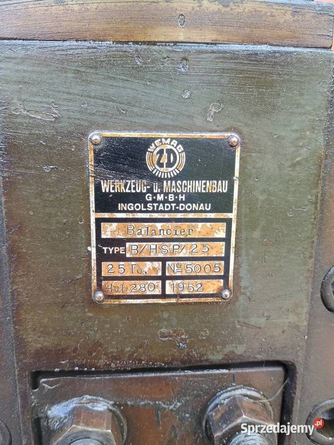 Prasa śrubowa balansowa wielkopolskie Turek