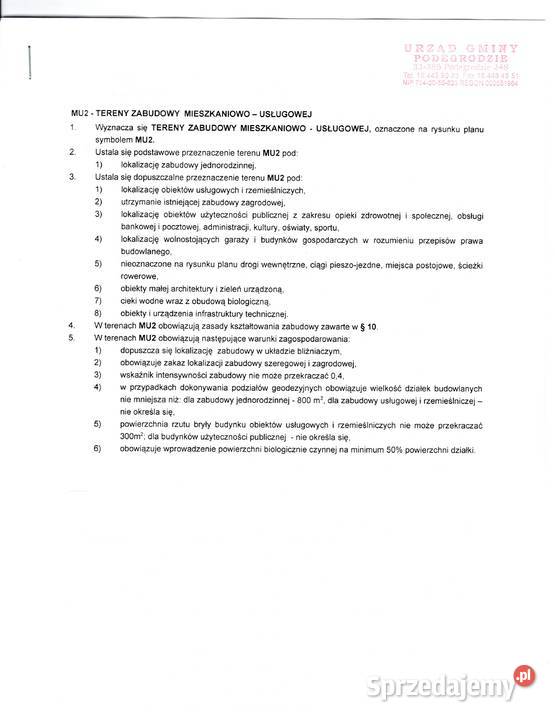 Działka budowlana w Gostwica gmina Podegrodzie