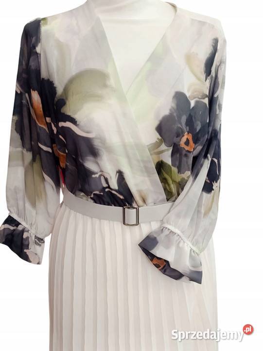 Elegancka sukienka na wesele komunię szyfonowa Spódnice i sukienki Wieluń