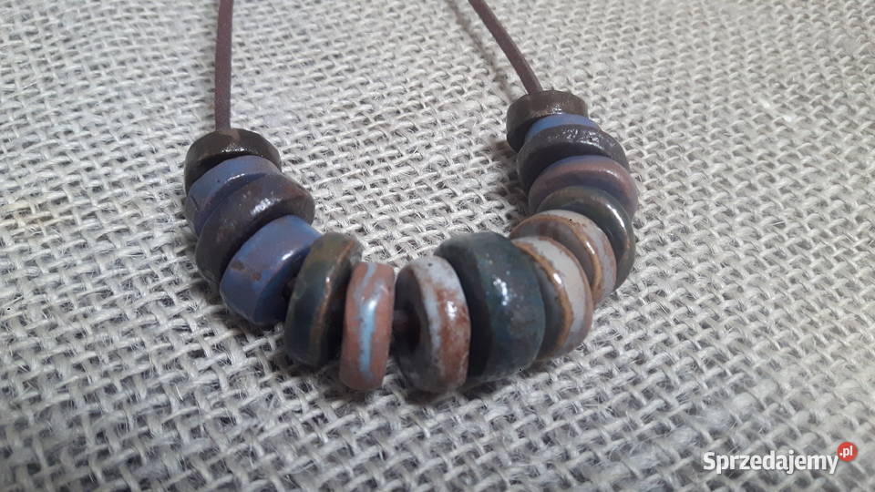 Naszyjnik ceramiczny ręcznie wykonany Otwock
