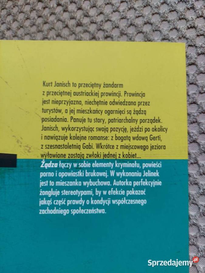 Żądza Elfriede Jelinek ISBN 9788374143301 Kraków