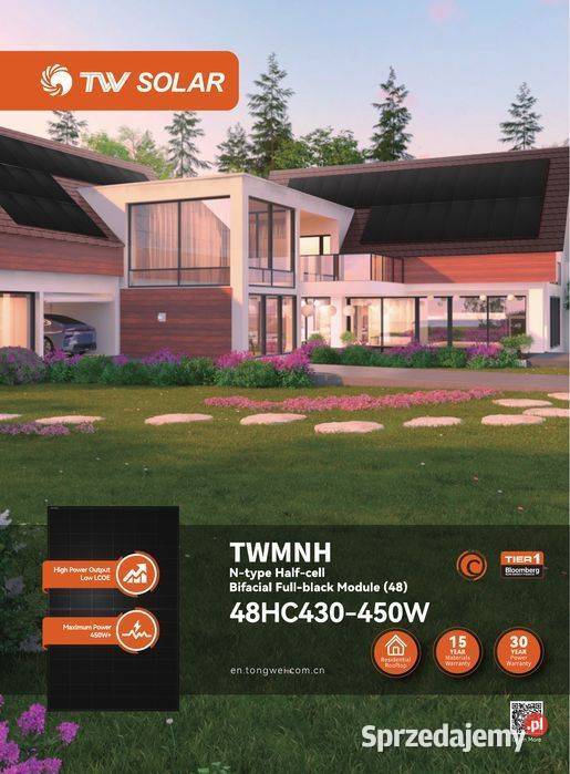 TW Solar 440W TWMNH48HC440 Bifacial Glassglass