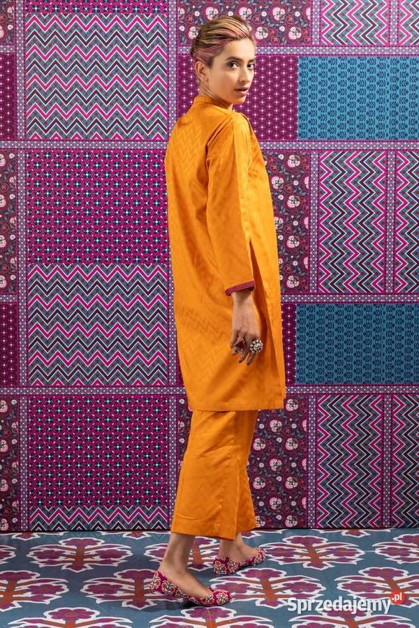 Pomarańczowa tunika Bollywood XL 42 kameez haft Szczecin