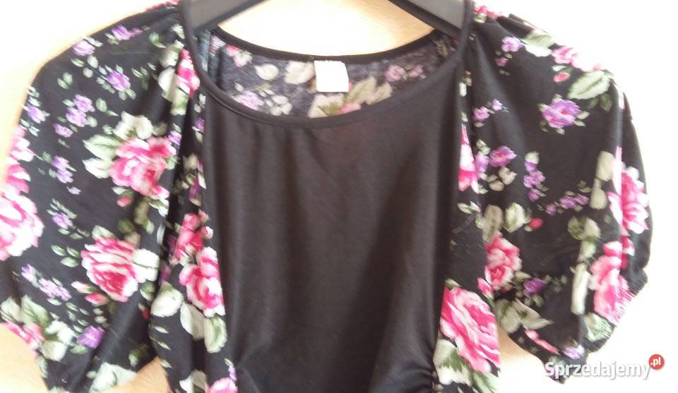 Tunikabluzka czarna w kwiatySM zielony Łódź