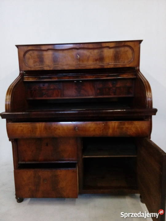 Oryginalny sekretarzyk biedermeier z żaluzją Opole