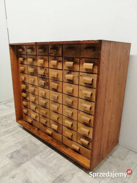 szuflandia komoda aptekarska stara drewno Radomsko