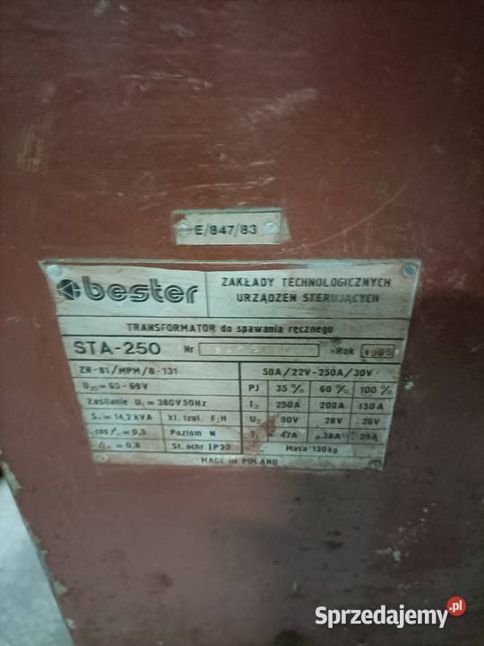 Spawarka Bester STA 250 Wysokie