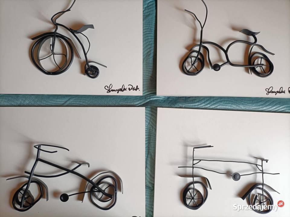Rowerki ręcznie wykonane z metalu na płycie Radom sprzedam
