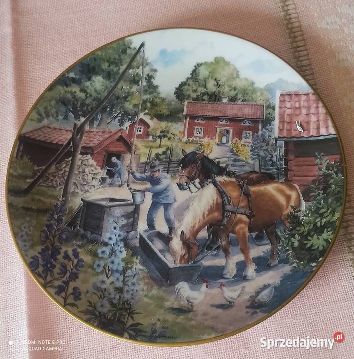 Talerz Życie na farmie Wg obrazów Bjrna Gidstama Gdańsk
