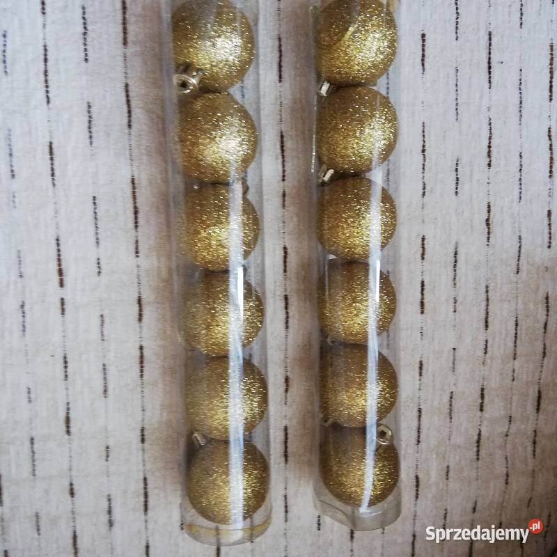 Bombki choinkowe małe złote 12 odcienie żółtego Sieradz sprzedam