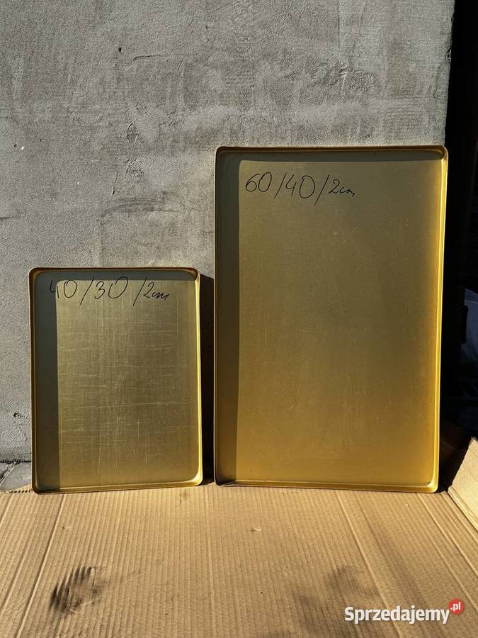 Taca pokazowa złota 40x30x2 60x40x2 Biłgoraj