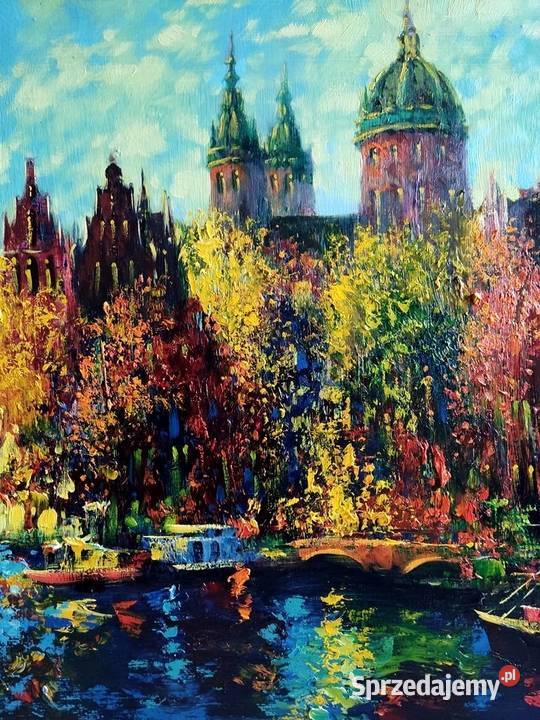 STRATOVICH W obraz olejny na płótnie AMSTERDAM podlaskie Supraśl