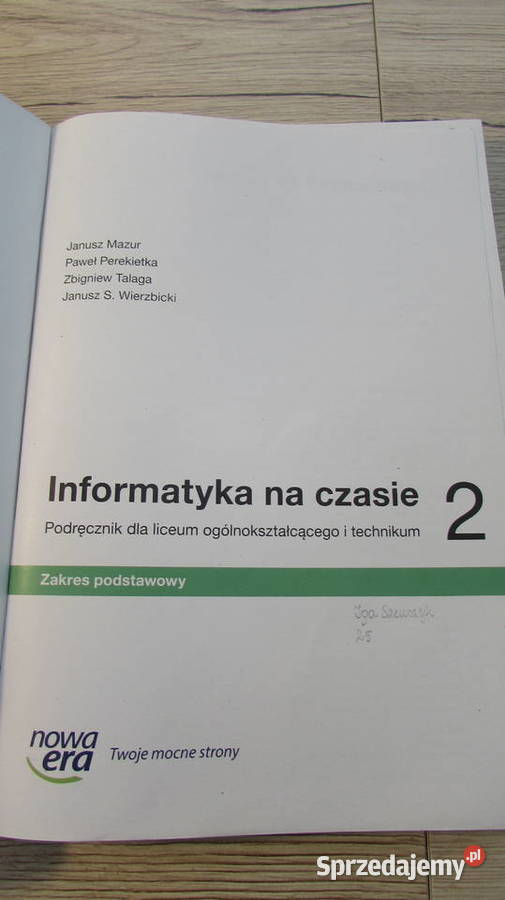 Podręcznik Informatyka na czasie 2 zakres Rok wydania 2024 Kraków