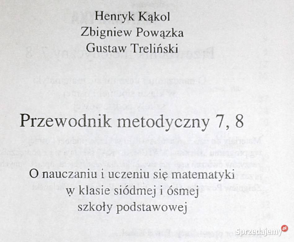 Matematyka 78 H Kąkol Z Powązka G Treliński miękka Chełm