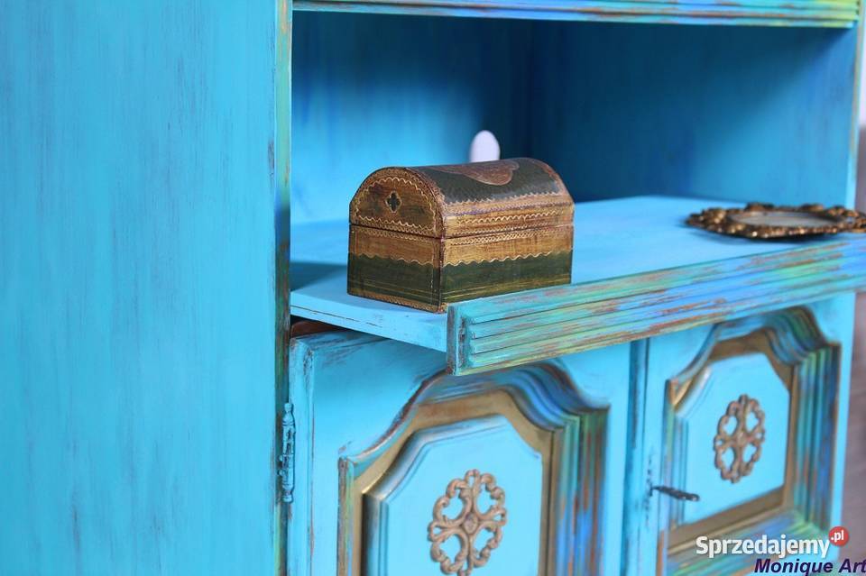 Szafka RTV turkusowa boho oryginalna Jelcz-Laskowice sprzedam